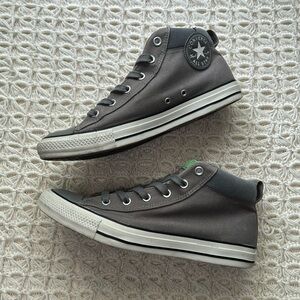 Converse High Top Grey Puff Sneakers